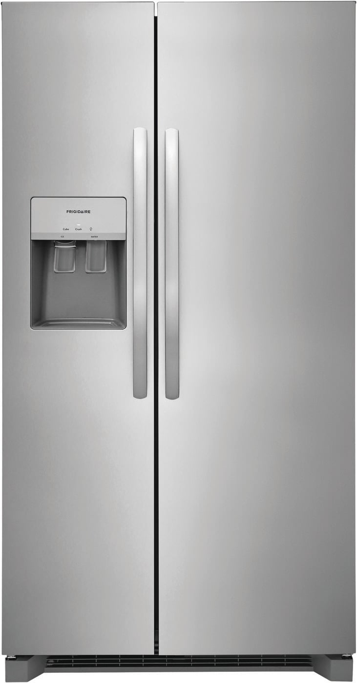 Frigidaire 25.6-cu ft Side-by-Side Refrigerator with Ice Maker ,Water and Ice Dispenser ( Stainless steel ) ENERGY STAR Certified